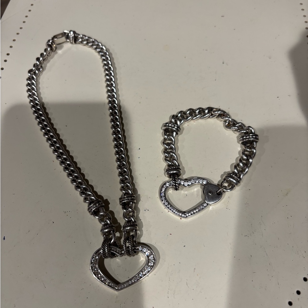 Brighton  Heart Necklace and Bracelet Set